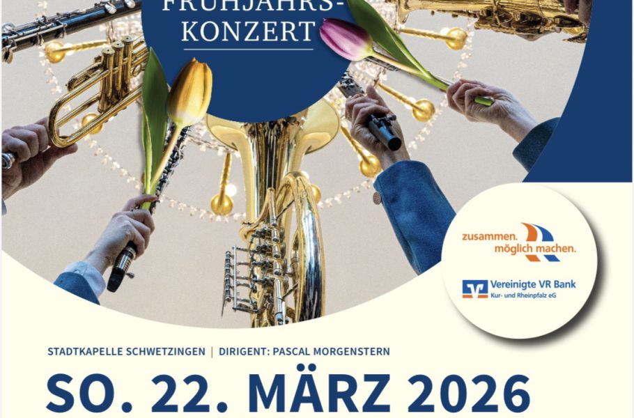 Plakat 42. Frühjahrskonzert Stadtkapelle Schwetzingen