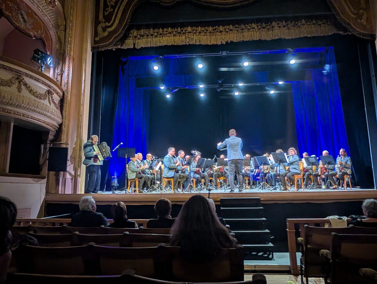 Stadtkapelle Schwetzingen beim Konzert in Theater von Lunéville